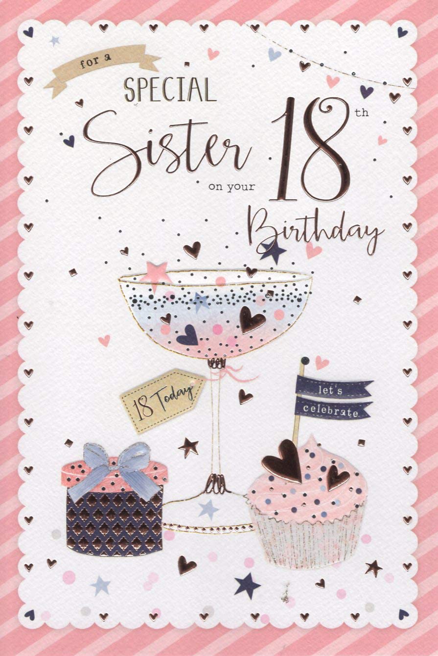 Sister Happy 18th Birthday To You Birthday Card