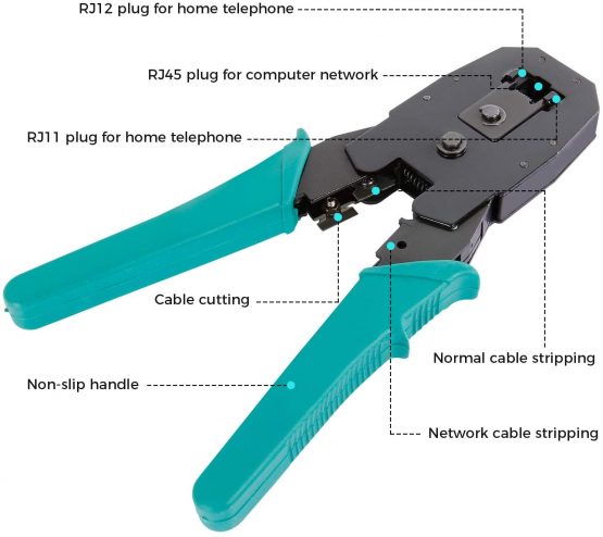SGILE Pro 12/1 Network Repair Kits Professional Network Tools Kits Computer Maintenacnce Lan Cable Tester Computer Mobile Device Repair Kits - Image 4