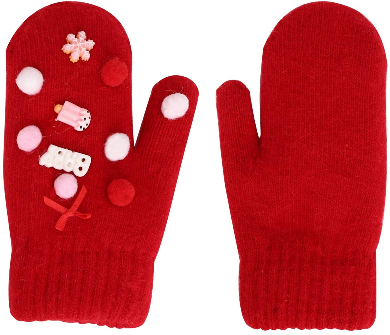 Baby Toddler Winter Warm Mittens Thicken Knitted Magic Mittens Cute Fox