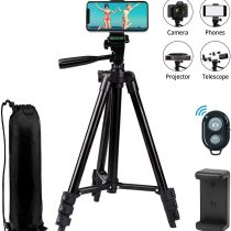Phone Tripod EVERESTA 42 Inch 360 flexible Smartphone Tripod, iPhone Tripod Mobile Phone tripod Stand with Phone Holder Mount and Bluetooth Remote Shutter