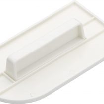 KitchenCraft Sweetly Does It Cake Icing Smoother Tool, Plastic, 15 x 8 cm, White