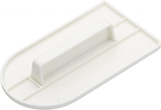 KitchenCraft Sweetly Does It Cake Icing Smoother Tool, Plastic, 15 x 8 cm, White