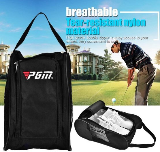 Golf Shoe Bag Men Women Golf Travel Shoe Bag/Tote Case Waterproof Portable Breathable Golf Shoes Pocket Pouch With Zipper Closure - Image 2