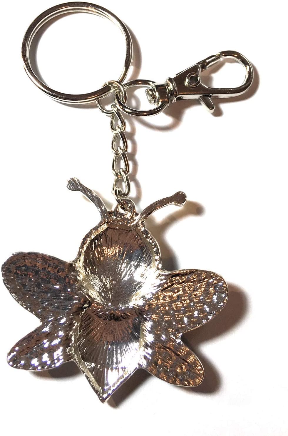 FizzyButton Gifts Bee Keyring Key Ring with Enamel and Rhinestone Charm and Lobster Clasp, Yellow - Image 2