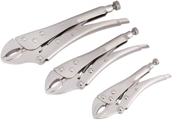 Draper Redline 67825 Self Grip Curved Jaw Pliers Set (3-Piece)