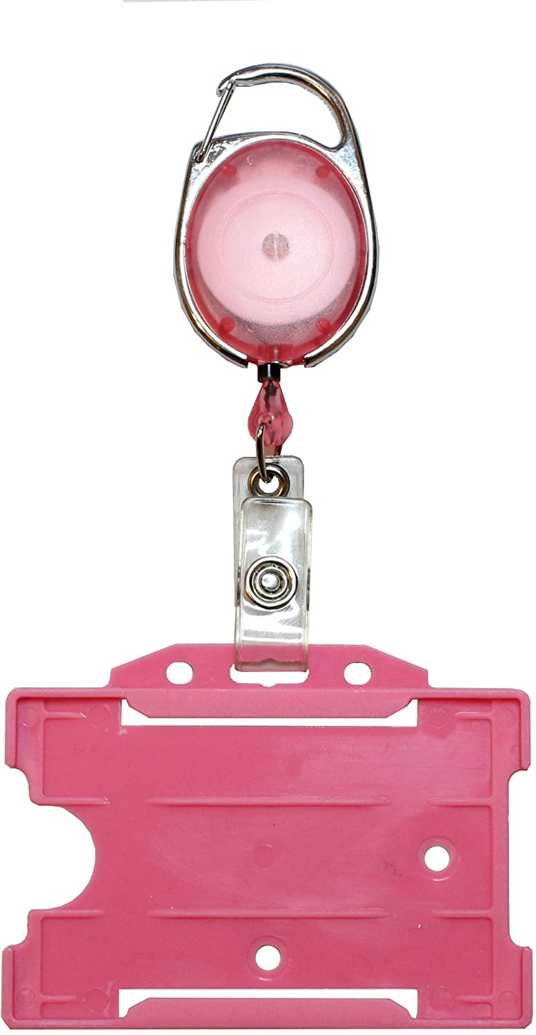 Customcard ltd Yo Yo Badge Reel with ID Card Pass Holder - Premier Pink BRHPINK