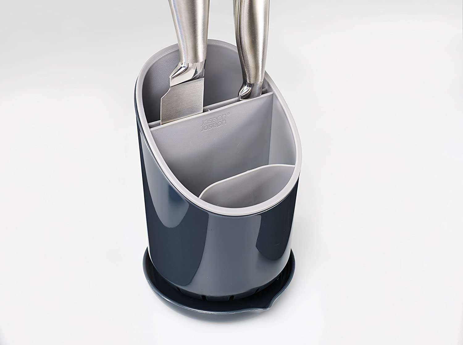 Joseph Joseph Dock Cutlery Drainer and Organiser, sink tidy organiser - Dark Grey/Grey, 12 - Image 2