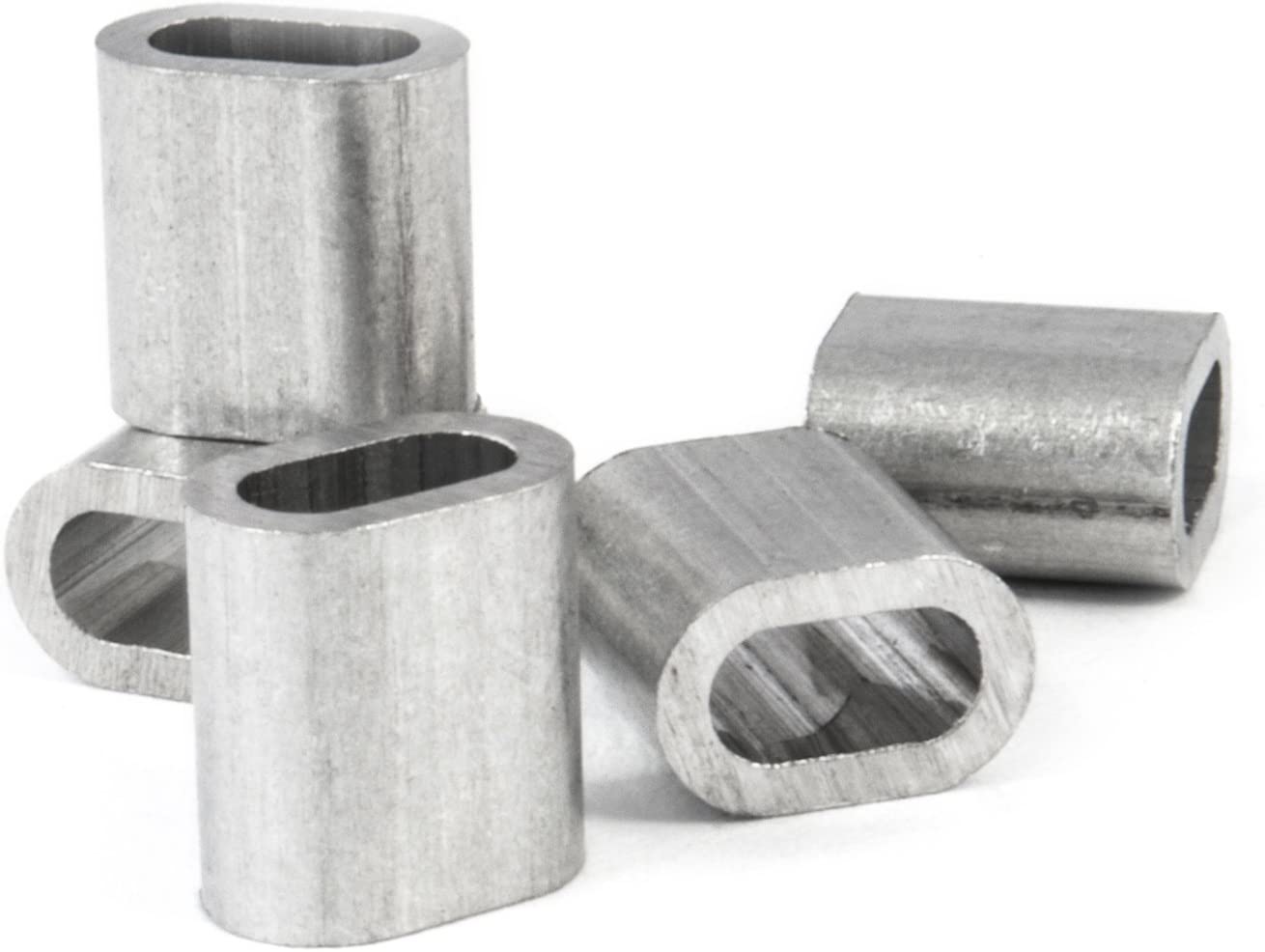 50 pcs alu ferrule DIN EN 13411-3 aluminium rope sleeve wire rope 5mm - Image 2