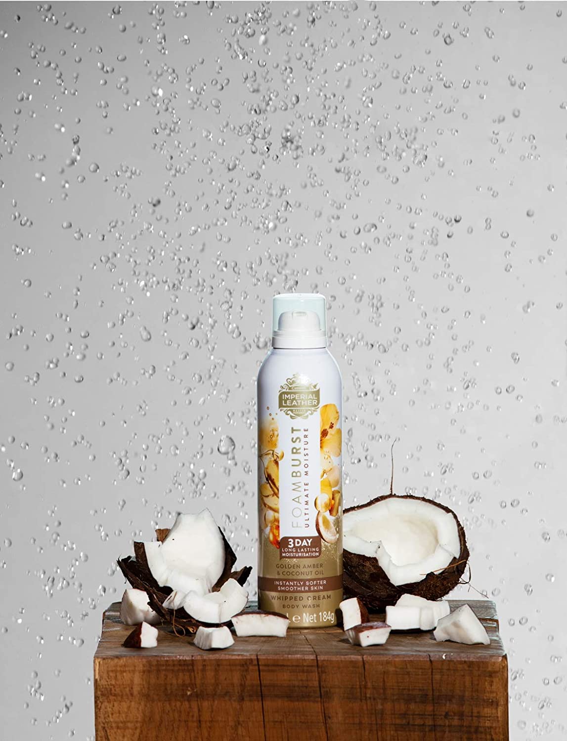 Imperial Leather Foamburst Ultimate Moisture Shower Gel, Golden Amber and Coconut Oil Moisturising Whipped Cream Body Wash, Shower Gel 200 ml - Image 4