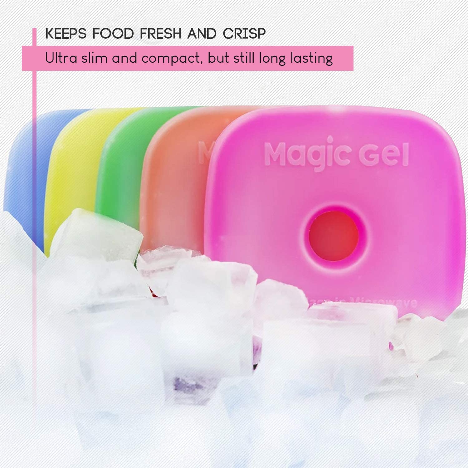 Magic Gel 5 x Ice Packs - Long Lasting Reusable Small and Thin Cold Packs - The Perfect Cooler - Stays Cold Up to 6 Hours - Image 4