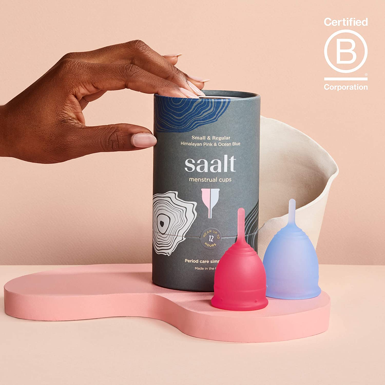 Saalt Menstrual Cup 2-Pack, Premium Design, Most Comfortable Period Cup, #1 Active Cup, Wear for 12 Hours, Soft, Flexible - Image 2