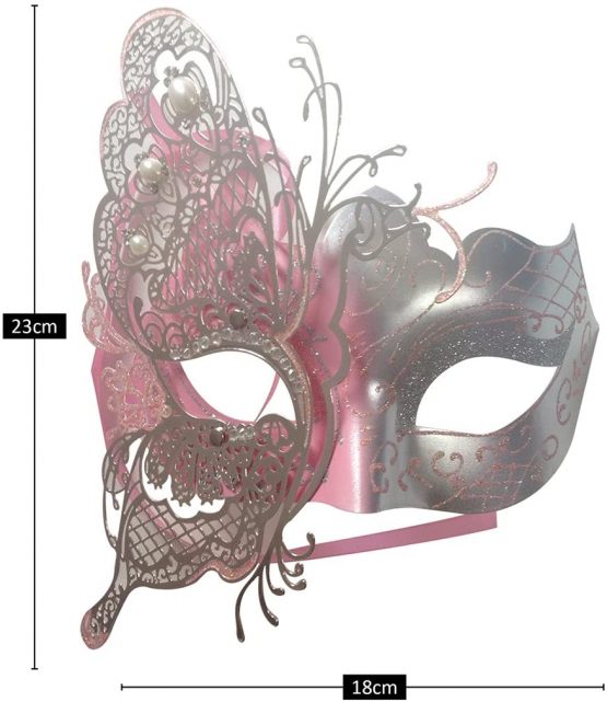 Coddsmz Mysterious Venetian Butterfly Shiny Butterfly Lady Masquerade Halloween Mardi Gras Party Mask - Image 2