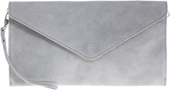 Girly Handbags Italian Suede Leather Envelope Clutch Bag - Image 2