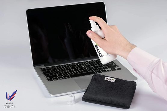 Ecomoist Natural Screen Cleaner 100ml with Fine Microfiber Towel For LCD TFT Plasma Computer Laptop Mobile Touch Screen Tablet Eco Friendly Green Product Kills 99.99% Germs Made in UK - Image 4