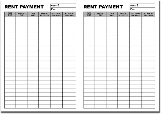 Cherry Tenants Rent Book - Assured Tenancy & Assured Shorthold Tenancy - Weekly/Monthly A5 16pages - Image 2