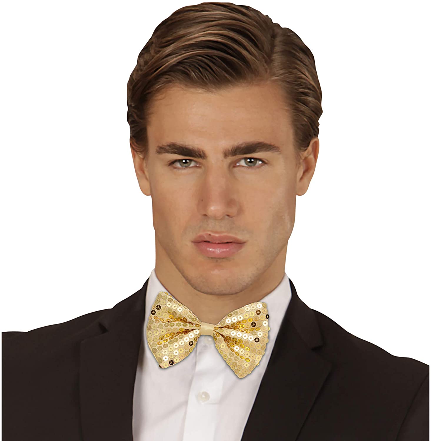 Gold Sequin Bow Ties Accessory for Fancy Dress - Image 2