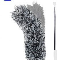 Extendable Microfiber with Extra Long 100 inches Telescopic Pole, Feather Duster with Bendable Head, Hand Duster for Cleaning High Ceiling Fans, Blinds, Cobweb, Cars