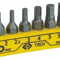 C.K T4524 Hexagon Screwdriver Bit Set, Grey, M2