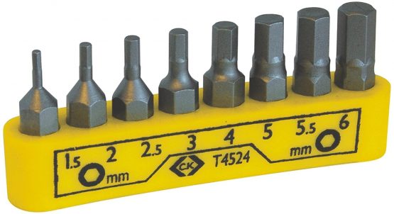 C.K T4524 Hexagon Screwdriver Bit Set, Grey, M2