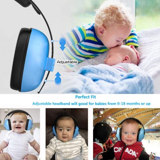 Ear Defenders Children Baby Ear Defenders Autism Kids Ear Protection Noise Cancelling Headphones for Sleeping Airplane Fireworks Loud Environments, Blue - Image 4
