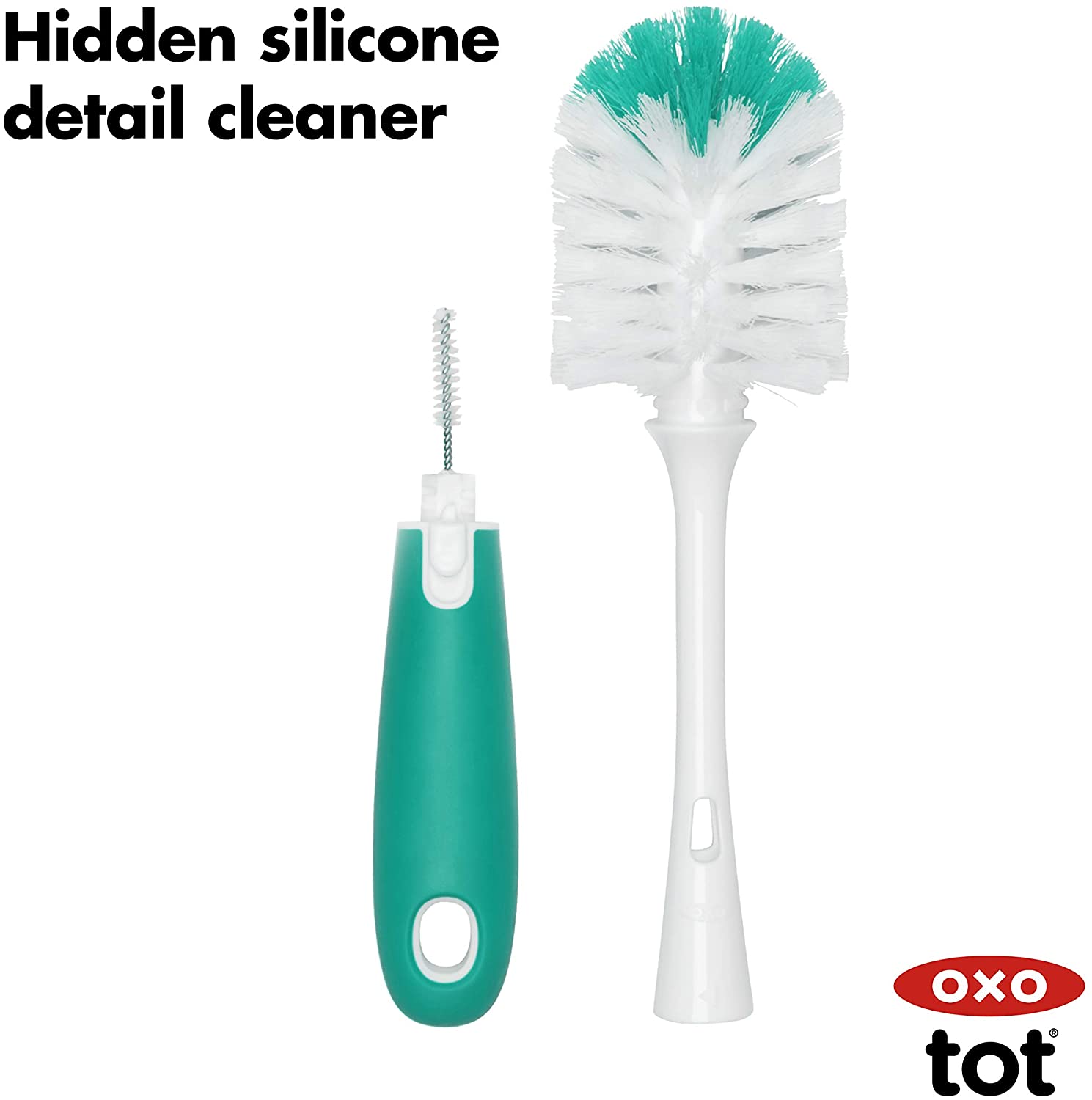 OXO Tot Bottle Brush With Stand - Teal - Image 3