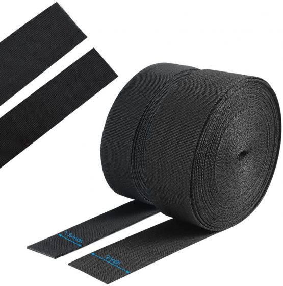 Jalan 50mm x 11 yards Nylon Heavy Webbing Straps with 10 Pack Buckles for DIY Craft, Backpacks strapping, Harnesses, Slings, Dog Collars, Tow Ropes - Black - Image 4