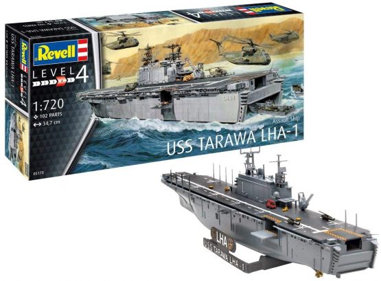Revell RV05170 Assault USS Tarawa LHA-1 Plastic Model kit, 1:720