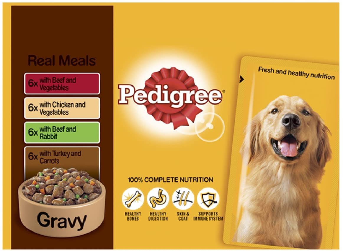 Pedigree Wet Dog Food for Adult Dogs 1+ Mixed Selection in Gravy, 48 Pouches (48 x 100 g), Pack of 2, 100 g (Pack of 48) - Image 4