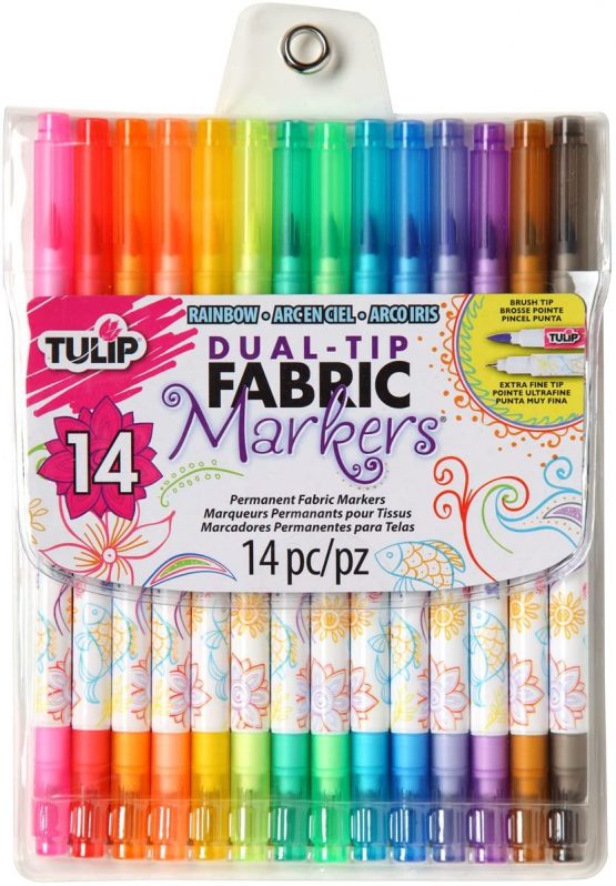 I Love To Create Tulip Dual-Tip Fabric Marker Set, Multi-Colour, 20.32 x 15.49 x 1.49 cm