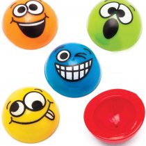 Baker Ross AW664 Funky Faces Jumping Poppers (Pack of 12) Smiley Face Poppers Perfect for Kids Party Bag Fillers or Gift Ideas, Assorted