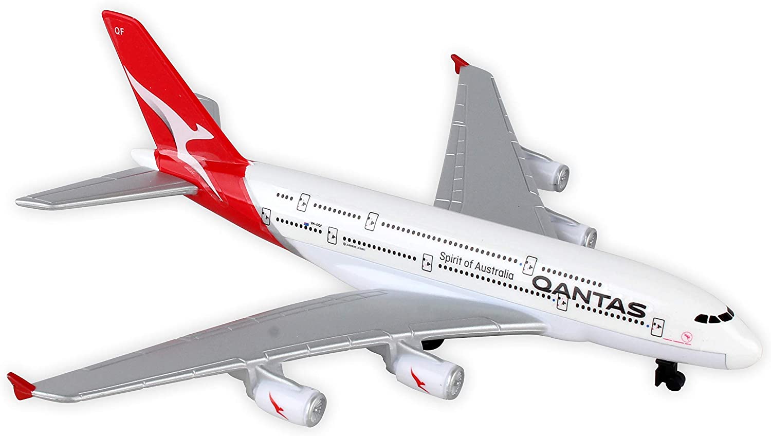 Real Toys RT8538 Qantas Airbus A380 Toy Diecast Model, Red, 1:500