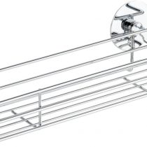 WENKO 5635100 Turbo-Loc spice rack - fixing without drilling, Chrome plated metal, 30 x 9 x 8 cm, Silver shiny