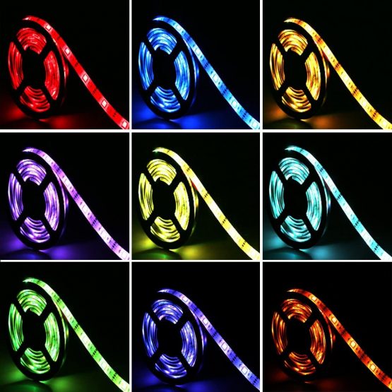 ACONDE 6.56 feet USB LED Strip Lights, DIY Indoor Decoration, TV Backlight, 24 Keys Remote - Image 2