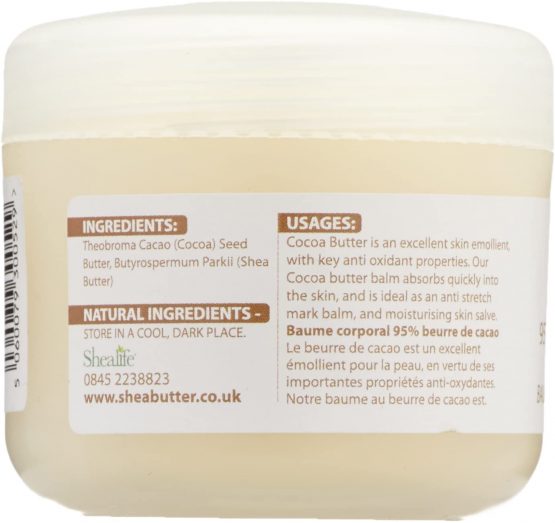Shealife 95% Cocoa Butter Body Balm 100g - Image 2