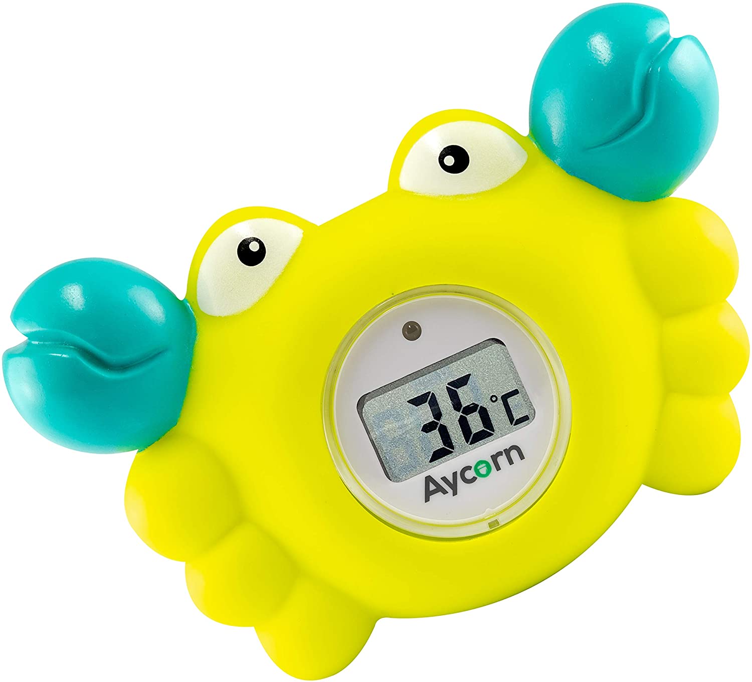 Aycorn Digital Baby Bath and Room Thermometer. Fast and Accurate Water Readings with LED Warning Alarm Ensures Your Child's Safety. Cute Floating Bathtub Toy Makes Perfect Bathtime Fun for Infants