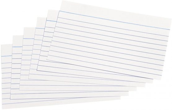5 Star Record Cards Ruled Both Sides 5x3in 127x76mm White [Pack of 100]