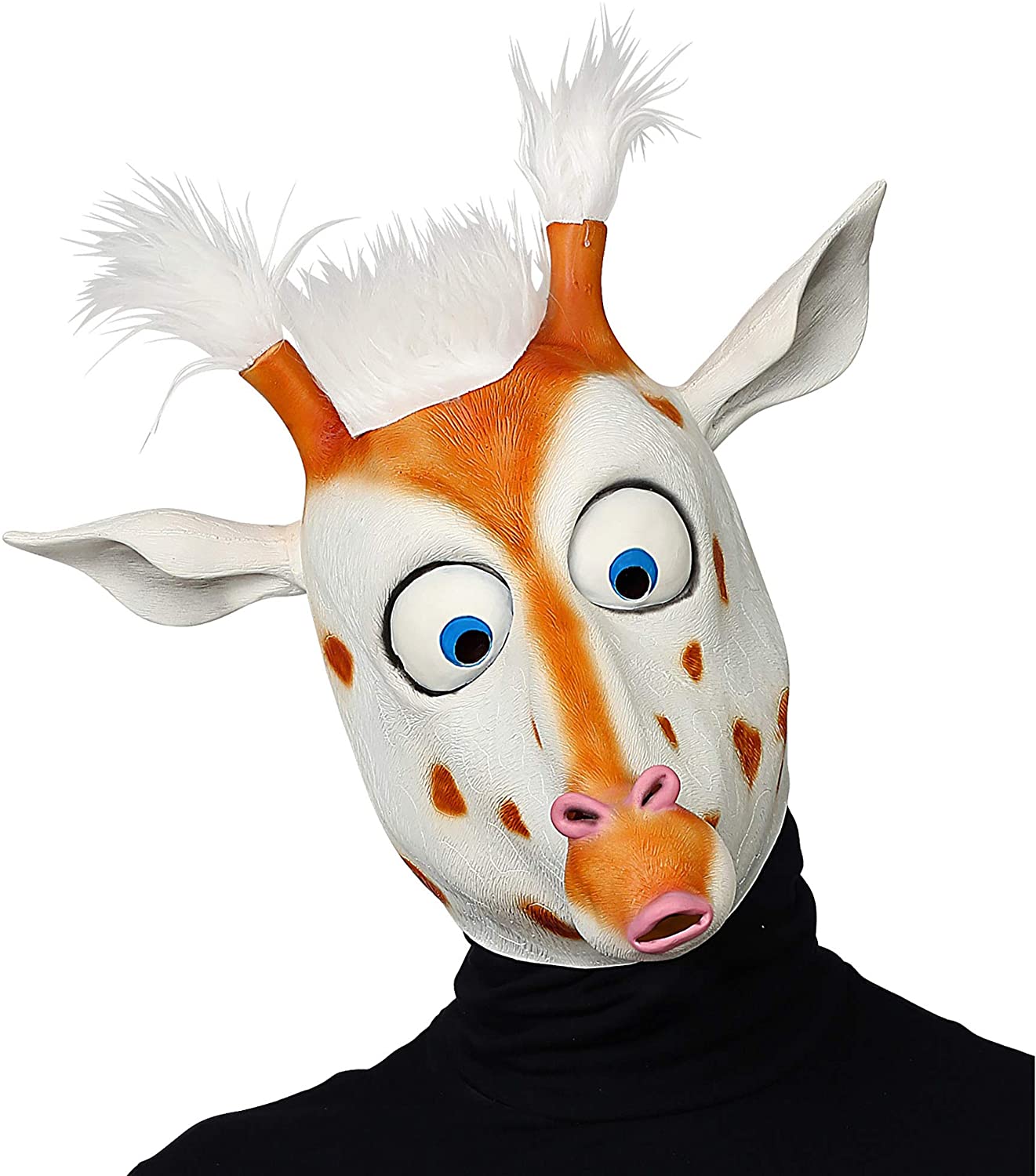 Widmann Srl WDM03303 Giraffe Latex Mask for Adults Multicoloured, Multi-coloured, Erwachsener - Image 2