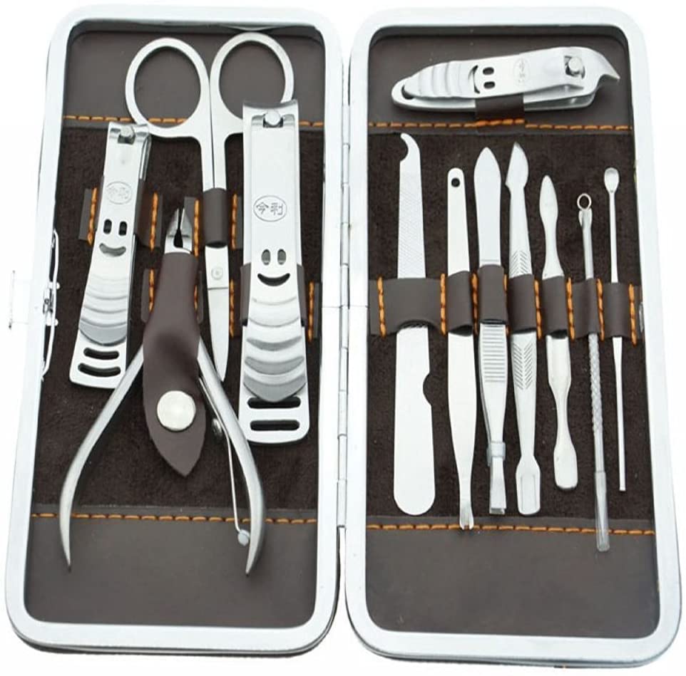 Malayas Finger Toe Nail Cutter Stainless Steel 12 pcs Personal Manicure Nail Scissors Set Nail Clipper Earpick Grooming Pedicure Kits Men/Women Nail Trimmer - Image 4