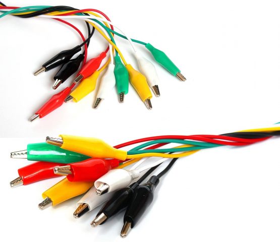 Aofan Colorful Double Test Crocodile Cable, Double-ended Alligator Clips - 50cm 10Pcs - Image 2