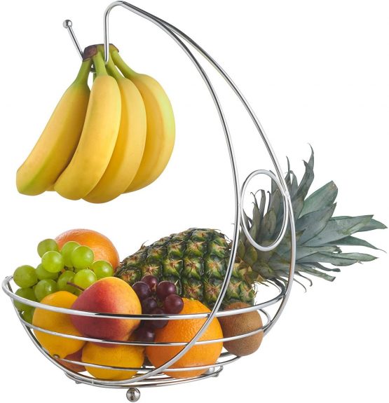 Fruit Bowl Holder with Banana Hanger Hook (Size- Large, 28X40CM)