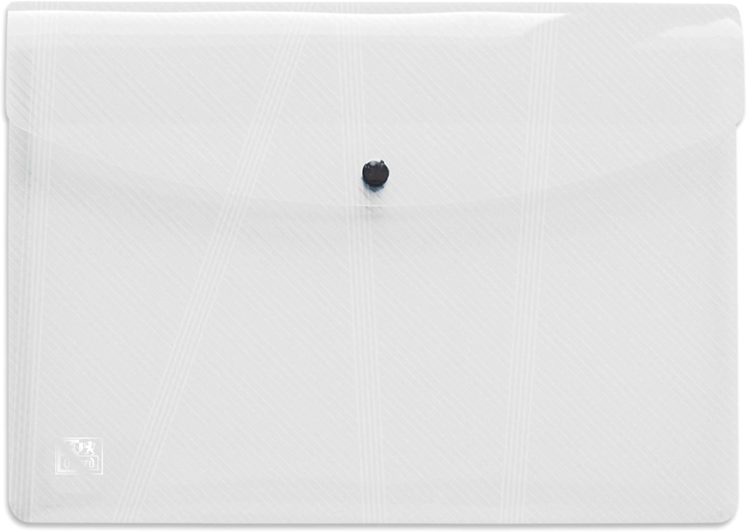 Elba Wallets "Hawaii" A4 Press Stud Closure, Document Wallet Hawai Document Wallet with Popper Button, PP, A4 5 piece Clear