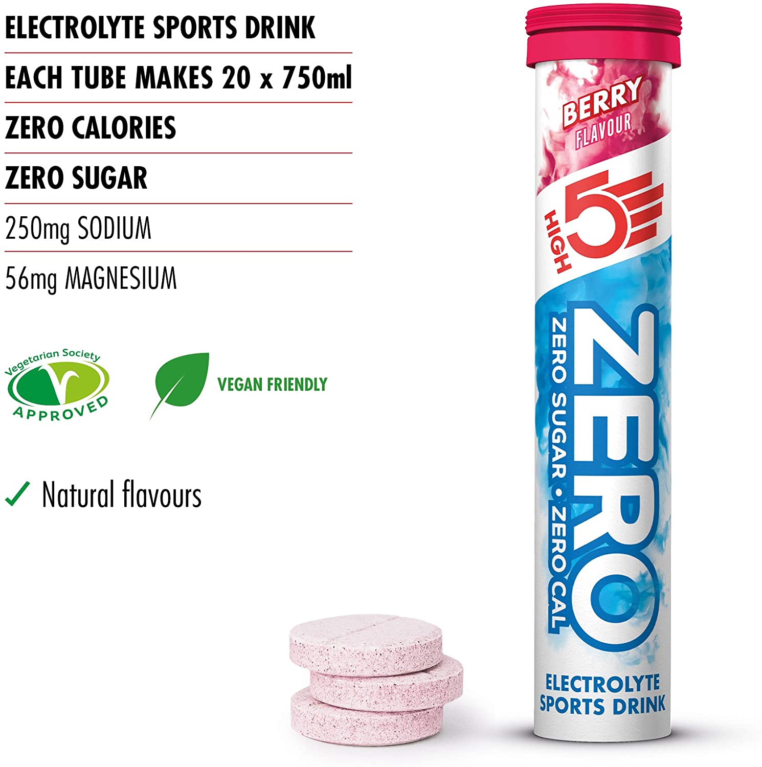 HIGH5 ZERO Electrolyte Tablet, Hydration Tablets Enhanced with Vitamin C, 0 Calories & Sugar Free, Boost Hydration - Image 2