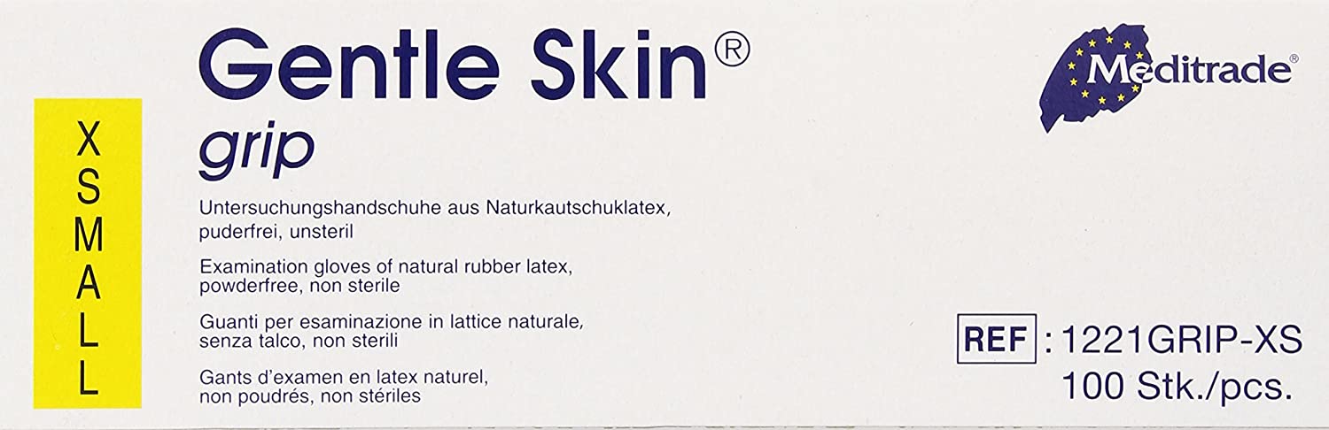 Meditrade Extra Small 1221GRIP Gentle Skin Grip Blue Pack of 100), white, XS - Image 2