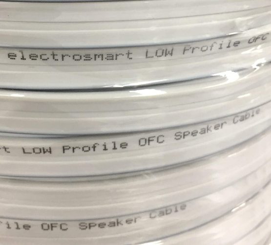 electrosmart 25m Low Profile Flat White Oxygen Free Copper OFC Loud Speaker Cable - Multi-Strand 158 (2x 79 Strand) Outside Dimensions of Cable: 1.7mm x 10mm - Image 3