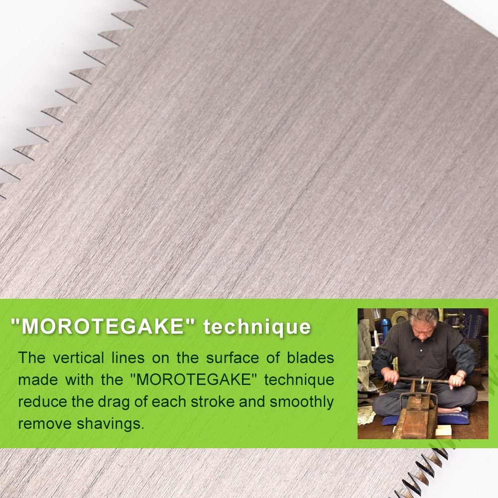 Japanese Saw 180mm Ryoba Handsaw Compact and Smoothly HACHIEMON MOROTEGAKE - Image 2
