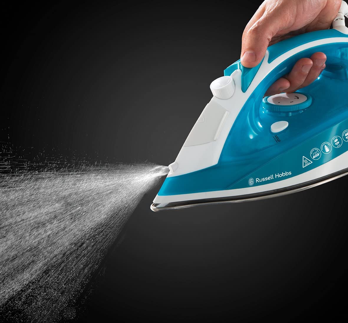 Russell Hobbs Supreme Steam Iron, Powerful vertical steam function, Non-stick stainless steel soleplate - Image 4