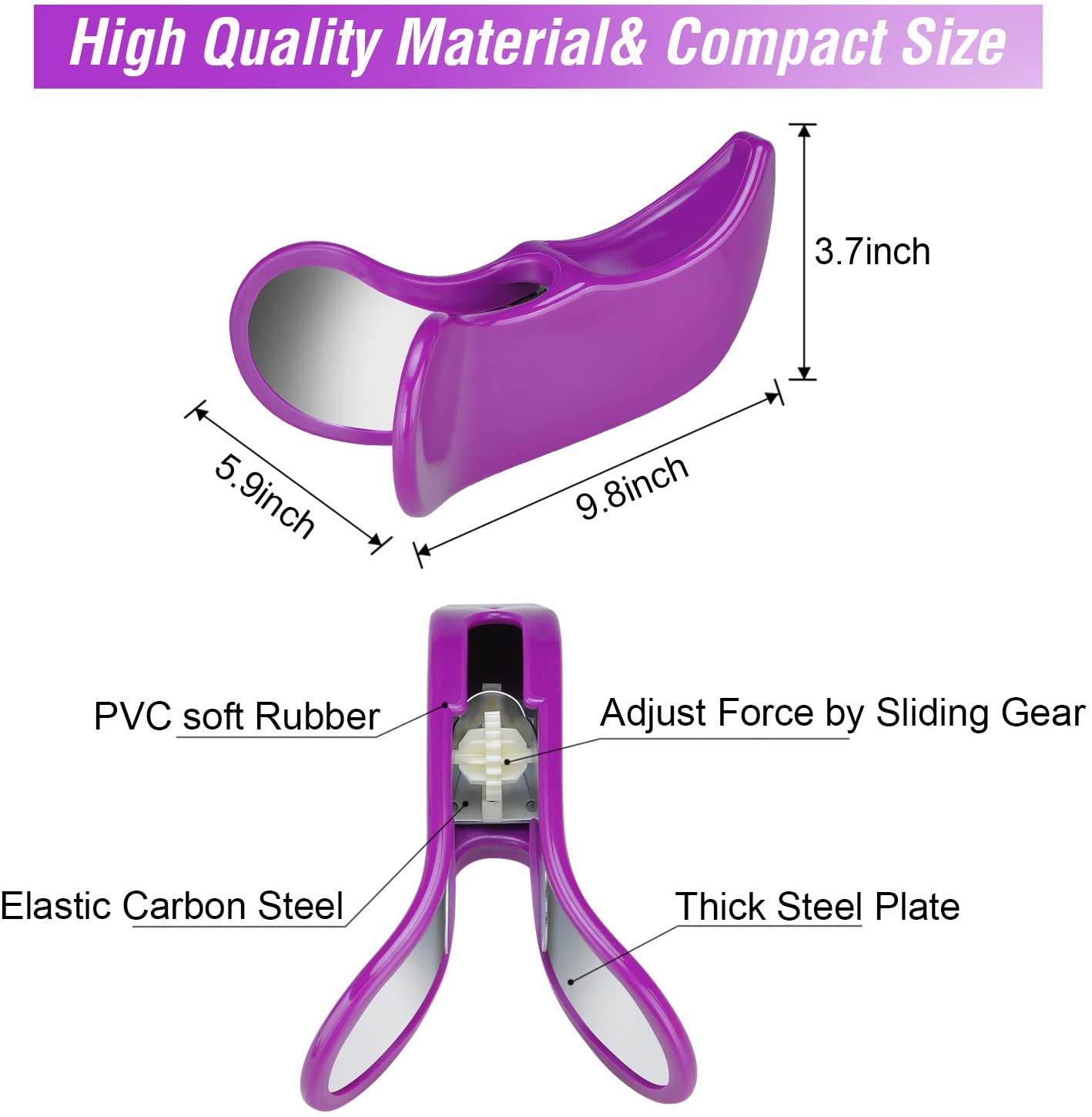 Podazz Super Kegel Exerciser Pelvis Floor Muscle Medial Exerciser,Hip Muscle&Inner Thigh Trainer,Correction Beautiful Buttocks for Women (Purple) - Image 3