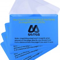 4 Pack Plastic Reading Magnifier Lens Credit Card Size Magnifier Wallet Pocket Lens Firestarter (300% Magnifier Lens)
