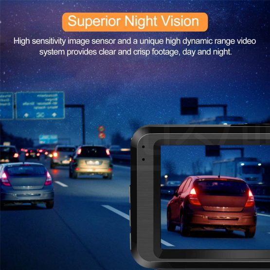 ORSKEY Dash Cam for Cars Front and Rear and SD Card Included 1080P Full HD In Car Camera Dual Lens Dashcam for Cars 170 Wide Angle Sony Sensor with Loop Recording and G-sensor - Image 3