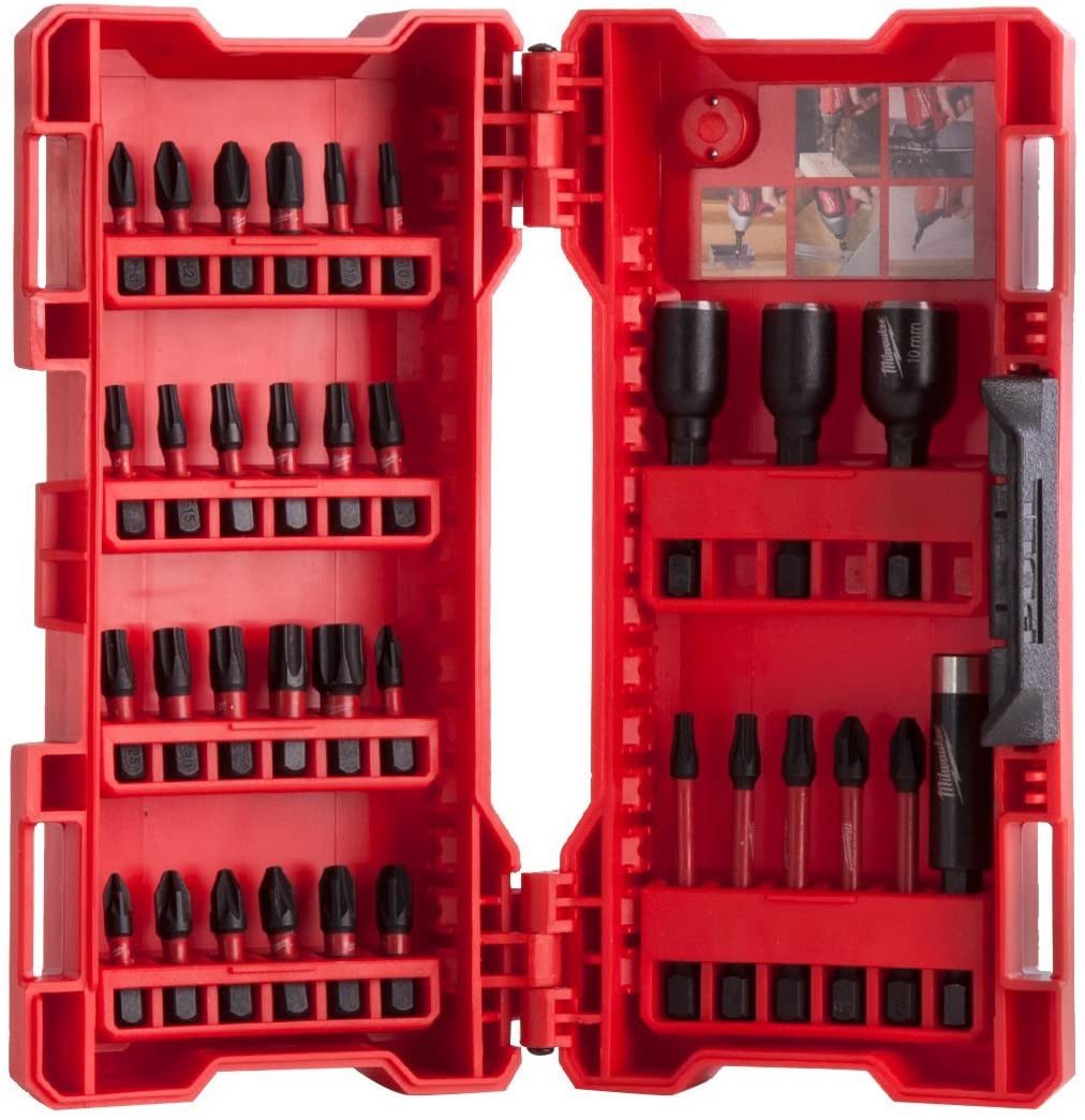 Milwaukee 4932430905 Shockwave Impact Bits and Nut Drivers Set (33 Piece), Red, Variety Pack